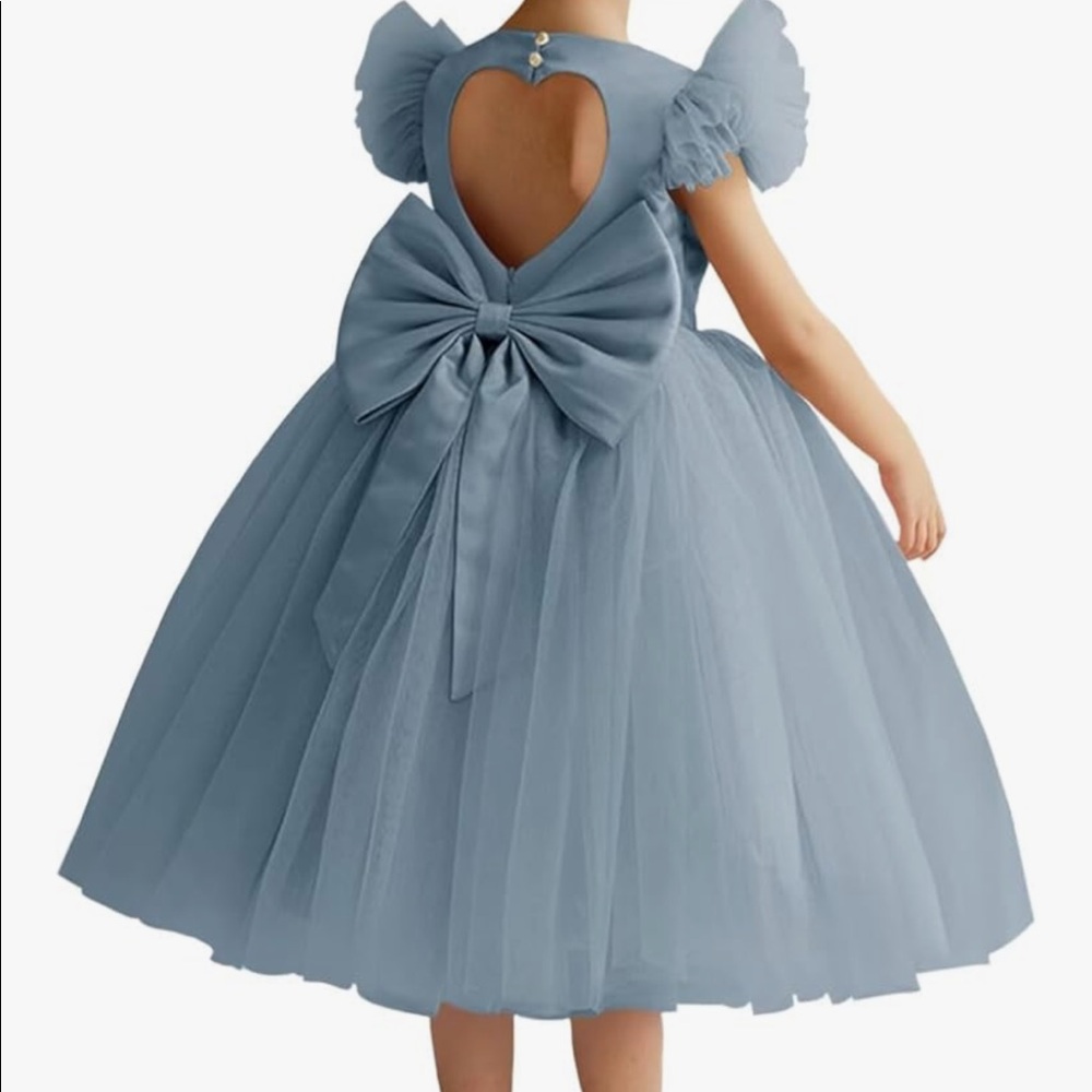 Puffy tulle formal flower girl dress